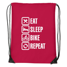 ZSONA DEKOR Eat sleep bike repeat - Sport táska piros