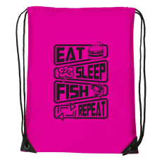 ZSONA DEKOR Eat sleep fish repeat - Sport táska magenta
