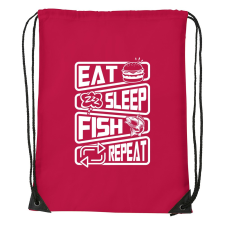 ZSONA DEKOR Eat sleep fish repeat - Sport táska piros kézitáska és bőrönd