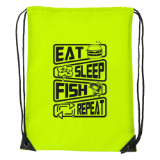 ZSONA DEKOR Eat sleep fish repeat - Sport táska sárga