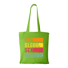ZSONA DEKOR Eat sleep sex repeat - Bevásárló táska zöld