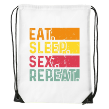 ZSONA DEKOR Eat sleep sex repeat - Sport táska fehér kézitáska és bőrönd