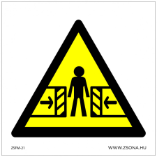 ZSONA DEKOR Elmozduló tárgyak! Öntapadós matrica 200x200 mm információs címke
