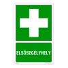 ZSONA DEKOR Elsősegélyhely Alumínium tábla 160x250 mm v1