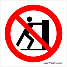 ZSONA DEKOR Eltolni tilos! Műanyag tábla 100x100 mm információs címke