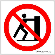 ZSONA DEKOR Eltolni tilos! Öntapadós matrica 100x100 mm információs címke