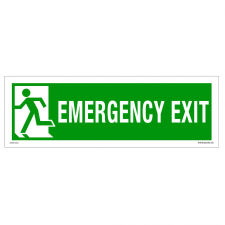ZSONA DEKOR Emergency exit Utánvilágító műanyag tábla 300x100 mm információs címke