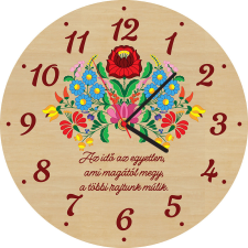 ZSONA DEKOR Fából készült falióra - Matyó 25 cm ajándéktárgy