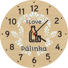 ZSONA DEKOR Fából készült falióra - Pálinka 25 cm ajándéktárgy