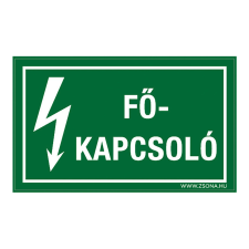 ZSONA DEKOR Főkapcsoló Öntapadós matrica 160x100 mm információs címke