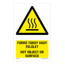 ZSONA DEKOR Forró tárgy vagy felület Alumínium tábla 100x160 mm információs címke