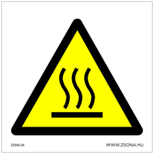 ZSONA DEKOR Forró tárgy vagy felület Öntapadós matrica 100x100 mm információs címke