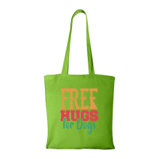 ZSONA DEKOR Free hugs for dog - Bevásárló táska zöld