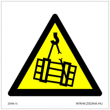 ZSONA DEKOR Függő teher! Öntapadós matrica 150x150 mm információs címke