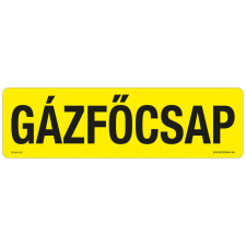 ZSONA DEKOR Gázfőcsap Öntapadós matrica 250x80 mm információs címke
