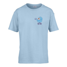 ZSONA DEKOR Gyerek póló Ovis jelel Babakocsi mintával Világos kék 146 méret gyerek póló