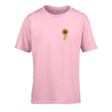 ZSONA DEKOR Gyerek póló Ovis jelel Napraforgó mintával Rózsaszín 158 méret gyerek póló