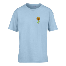 ZSONA DEKOR Gyerek póló Ovis jelel Napraforgó mintával Világos kék 110 méret