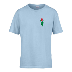 ZSONA DEKOR Gyerek póló Ovis jelel Tulipán mintával Világos kék 134 méret