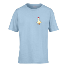 ZSONA DEKOR Gyerek póló Ovis jelel Tyúk mintával Világos kék 134 méret