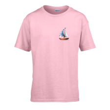 ZSONA DEKOR Gyerek póló Ovis jelel Vitorlás hajó mintával Rózsaszín 110 méret gyerek póló