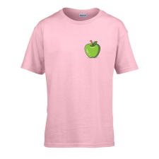 ZSONA DEKOR Gyerek póló Ovis jelel Zöld alma mintával Rózsaszín 110 méret gyerek póló