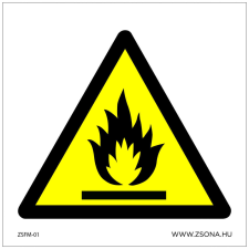 ZSONA DEKOR Gyúlékony anyag Öntapadós matrica 100x100 mm információs címke