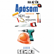 ZSONA DEKOR Ha az én apósom nem tudja megszerelni - Sport táska fehér