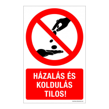 ZSONA DEKOR Házalás és koldulás tilos! Öntapadós matrica 320x500 mm információs címke
