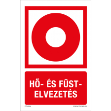 ZSONA DEKOR Hő és füst elvezetés Alumínium tábla 160x250 mm információs címke