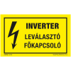 ZSONA DEKOR Inverter leválasztó főkapcsoló Műanyag tábla 160x100 mm