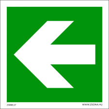 ZSONA DEKOR Iránynyíl balra Utánvilágító öntapadós matrica 100x100 mm információs címke