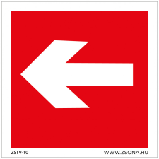 ZSONA DEKOR Iránynyíl balra Utánvilágító öntapadós matrica 150x150 mm információs címke