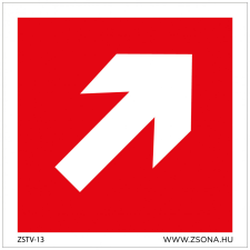 ZSONA DEKOR Iránynyíl fel Műanyag tábla 200x200 mm információs címke