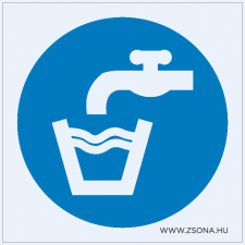 ZSONA DEKOR Ivóvíz Műanyag tábla 100x100 mm információs címke