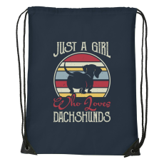 ZSONA DEKOR Just a girl who loves dachshunds - Sport táska navy kék