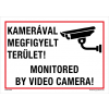 ZSONA DEKOR Kamerával megfigyelt terület Öntapadós matrica 320x500 mm