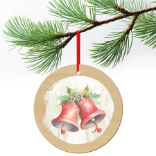 ZSONA DEKOR Karácsonyfa dísz fából nyomtatva Harang ajándéktárgy