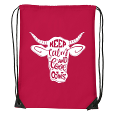 ZSONA DEKOR Keep calm and love cows - Sport táska piros