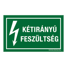 ZSONA DEKOR Kétirányú feszültség Műanyag tábla 320x500 mm információs címke