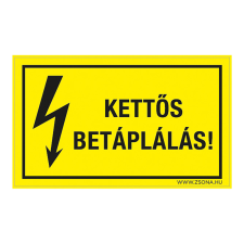 ZSONA DEKOR Kettős betáplálás! Műanyag tábla 160x100 mm információs címke