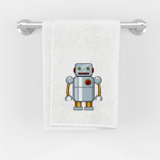 ZSONA DEKOR Kéztörlő 35x70 cm méretben Ovis jellel Robot mintával lakástextília