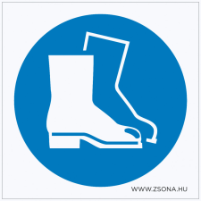 ZSONA DEKOR Lábvédő használata kötelező! Műanyag tábla 150x150 mm információs címke