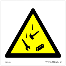 ZSONA DEKOR Leeső tárgyak Öntapadós matrica 100x100 mm információs címke