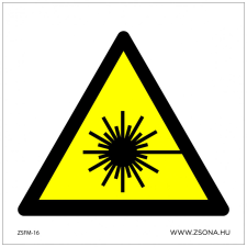 ZSONA DEKOR Lézersugár! Műanyag tábla 100x100 mm információs címke