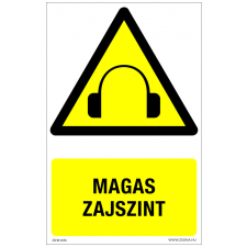 ZSONA DEKOR Magas zajszint Alumínium tábla 100x160 mm információs címke
