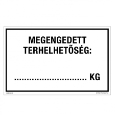 ZSONA DEKOR Megengedett terhelhetőség Alumínium tábla 100x160 mm információs címke