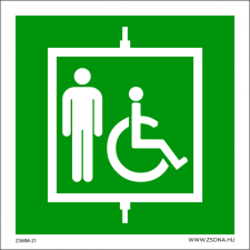 ZSONA DEKOR Menekülési felvonó Műanyag tábla 150x150 mm információs címke