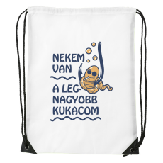 ZSONA DEKOR Nekem van a legnagyobb kukacom - Sport táska fehér