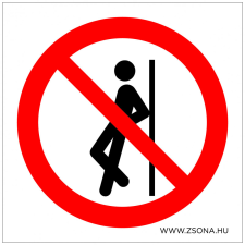 ZSONA DEKOR Nekidőlni tilos! Műanyag tábla 100x100 mm információs címke